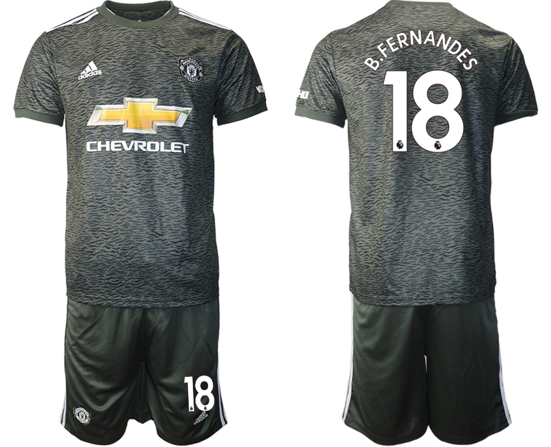 Men 2020-2021 club Manchester United away #18 black Soccer Jerseys